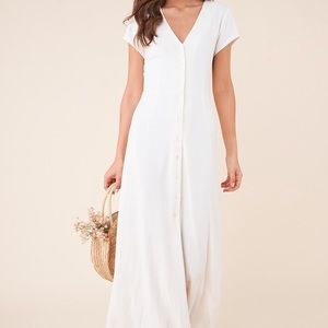 Sugarlips v neck button front Knit maxi dress